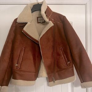 Loft faux shearling jacket. Never worn without tags.